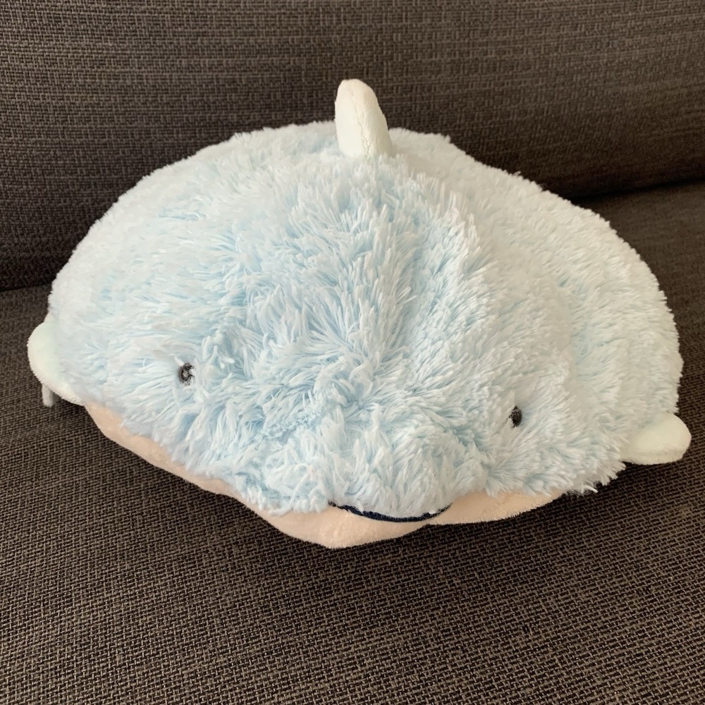 Pillow Pets PeeWees 12" Blue‎ Squeaky Mini Dolphin Plush  2010